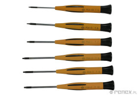 Zestaw sześciu precyzyjnych wkrętaków TORX