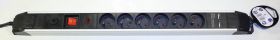 Listwa antyprzepięciowa 2x USB 6x gniazdo sieciowe 16A 3m