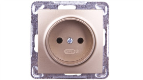 Impresja Gniazdo Pojedyncze B/U Złoty Metalik Gp-1Y/M/28