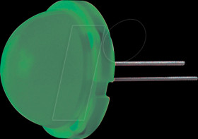 DLC2-6SGD LED, 20 mm, wired, green, 75 mcd, 120°