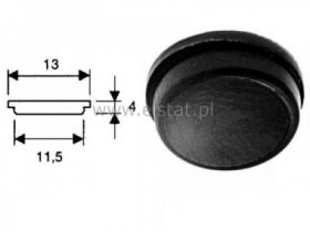 Nóżka samoprzylepna fi= 13mm czarna ( 4szt kpl.)