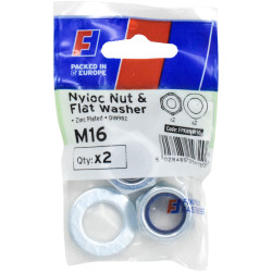 ForgeFix FPKNNW16 Nyloc Nut &amp; Washer M16 ForgePack 2