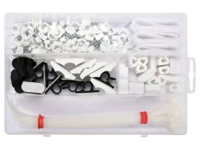 Zestaw 124 sztuk mocowań do kabli