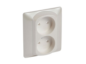 SISTENA LIFE Plakietka Pearl gniazda podwójnego z uziemieniem 771532 LEGRAND