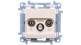 Simon 10 Gniazdo Antenowe Rtv-Data Kremowy Cad.01/41