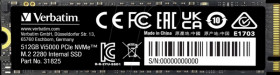 31825 Verbatim Vi5000 PCIe NVMe M.2 SSD 512 GB