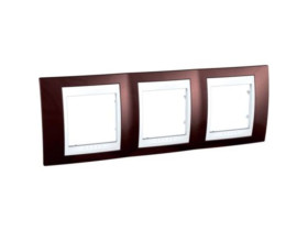 UNICA PLUS Ramka 3 potrójna pozioma lazur karminowy MGU6.006.851 SCHNEIDER ELECTRIC