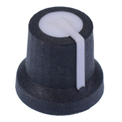 White Soft Touch 6mm Splined Knob K87MAR