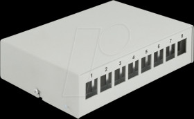 43412 Keystone Patch Panel 8 Port grey