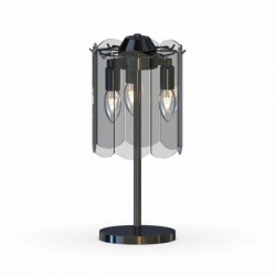 Lampa stołowa NIRA kolor Czarny, elegancki szklany klosz, wymienne źródło światła - MT3523-3S-EBCN Zuma Line