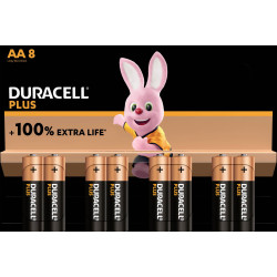 Duracell Plus MN1500B8 AA Alkaline Batteries - Pack of 8