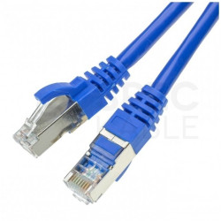 Patchcord FTP kat.5e kabel sieciowy LAN 2x RJ45 linka niebieski 0,5m ATEL