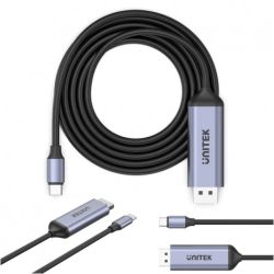 UNITEK Kabel USB typ-C / DisplayPort 1.4 8K@60 (wtyk / wtyk) 1,8m
