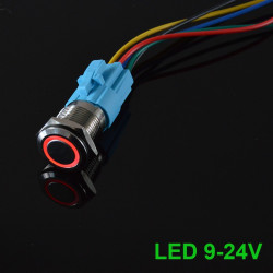 Przełącznik hermetyczny 250V 3A monostabilny 16 mm ( czerwony )