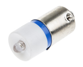 Lampka kontrolna Niebieski 230V ac BA9s LED średnica 10mm długość 24mm