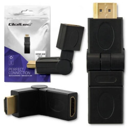 Qoltec Adapter HDMI A męski HDMI A żeński kątowy obrotowy