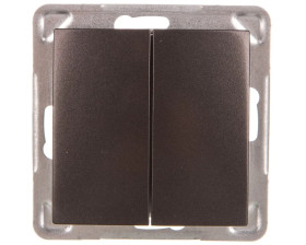 IMPRESJA Przycisk podwójny zwierny antracyt ŁP-17Y/m/50