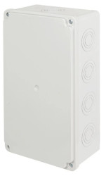 Puszka instalacyjna n/t ABS 260x150x80 biała IP65 PI.260X150X80