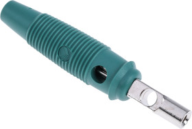 Adapter z wtykiem bananowym Męski Śruba typ Wtyk bananowy Zielony 16A Hirschmann Test & Measurement rozmiar 4 mm