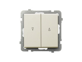 SONATA Wyłącznik żaluzjowy z blokadą mechaniczną ecru ŁP-7RB/m/27 OSPEL