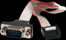 PNL9M16 Cable, DB-9 ma. to IDC fe., 40 cm, grey