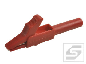 Krokodylek 27.258.1 czerwony;56mm; wtykany(gn. bananowe 4mm);15A/300V