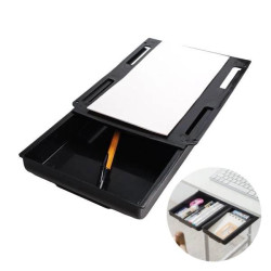 Szufladka samoprzylepna - czarna - 220x127x30mm - organizer pod biurko na długopisy i drobiazgi