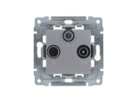 DANTE Gniazdo antenowe RTV SAT końcowe bez ramki inox 454176 KOS