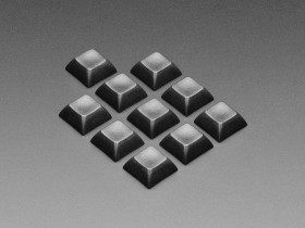 Adafruit Black DSA Keycaps for MX Compatible Switches - 10 pack