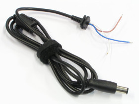 Wtyk DC 0.6/5.0/7.4 z przewodem 3 żyły 1.5m, filtr ferrytowy