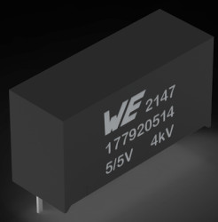 DC converter, 4.5-5.5 VDC, 1 W, 1 output, 5 VDC, 75 % efficiency, 177920514