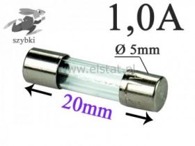 1A bezpiecznik; szklany; szybki; 5x20mm