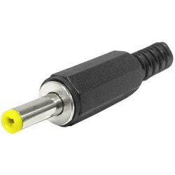 Wtyk zasilający DC 4,0/1,7 mm złącze proste lutowane na kabel prądu stałego