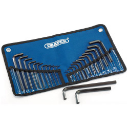 Draper 33892 Metric/Imperial Combined Hexagon Key Set (25 Piece)