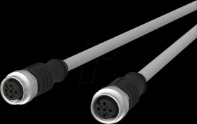 142MJA22010 Sensor cables, M12, 5-pin, coupling > coupling, 1 m