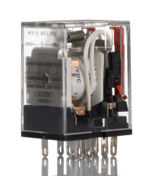 Przekaźnik mocy 12V dc 4PDT Omron 6 A 900mW, Wciskane 165 Ω Wciskane