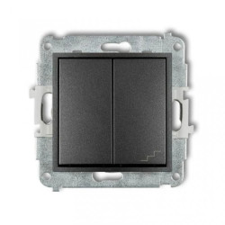 ICON Mechanizm łącznika jednobiegunowego ze schodowym (osobne zasilanie) grafitowy 11IWP-10.2