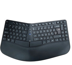 Klawiatura KYB-CONTOUR-RFBTB Kompaktowe Bezprzewodowe, kolor: Czarny, RF, QWERTY (Wielka Brytania), Ceratech