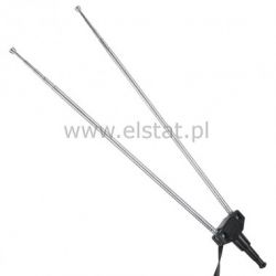 Antena pokojowa TV 2- ramienna kabel płaski