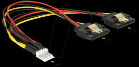 85236 Floppy 4 pin male &gt; 2 x SATA 15 pin female