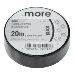 Taśma izolacyjna PCV 19mm 20m czarna