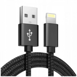 KABEL PLECIONY USB-IPH LIGHT 1M CZARNY