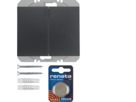 BERKER K.1 KNX RF quicklink Przycisk radiowy podwójny płaski antracyt 85656275 HAGER