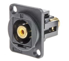 Gniazdo RCA Montaż na panelu Żeński Przepust RS PRO