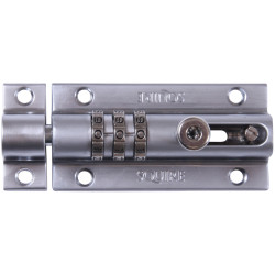 Squire COMBI 3CH CombiBolt 3 Re-Codable Locking Bolt Chrome 92mm