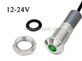 Kontrolka zielona 6mm; 12V; 24V