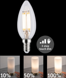 28738 LED filament light E14, 5 W, 432 lm, 2700 K, dimmable