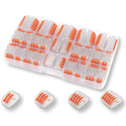 ZESTAW 46 SZT ZŁĄCZEK SZYBKOZŁĄCZKI XL DO PRZEWODÓW 2/3/4/5 PIN TYPU WAGO