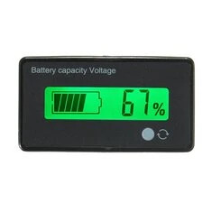 Geekcreit® 12V/24V/36V/48V 8-70V LCD Kwasowo-ołowiowy wskaźnik pojemności baterii litowej z cyfrowym woltomierzem