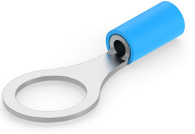 Insulated ring cable lug, 1.3-2.0 mm², AWG 16 to 14, 9.91 mm, blue, 8-328999-1
